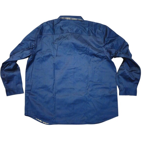 L L Bean Flannel Lined Hurricane Shirt Men's XL Mariner Blue Shacket Warm Jacket - Picture 2 of 9